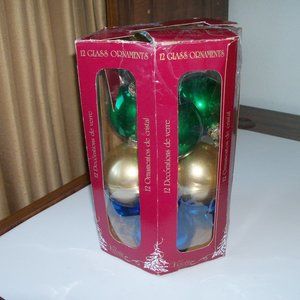9 mercury glass ornaments. USA (#EV1133)